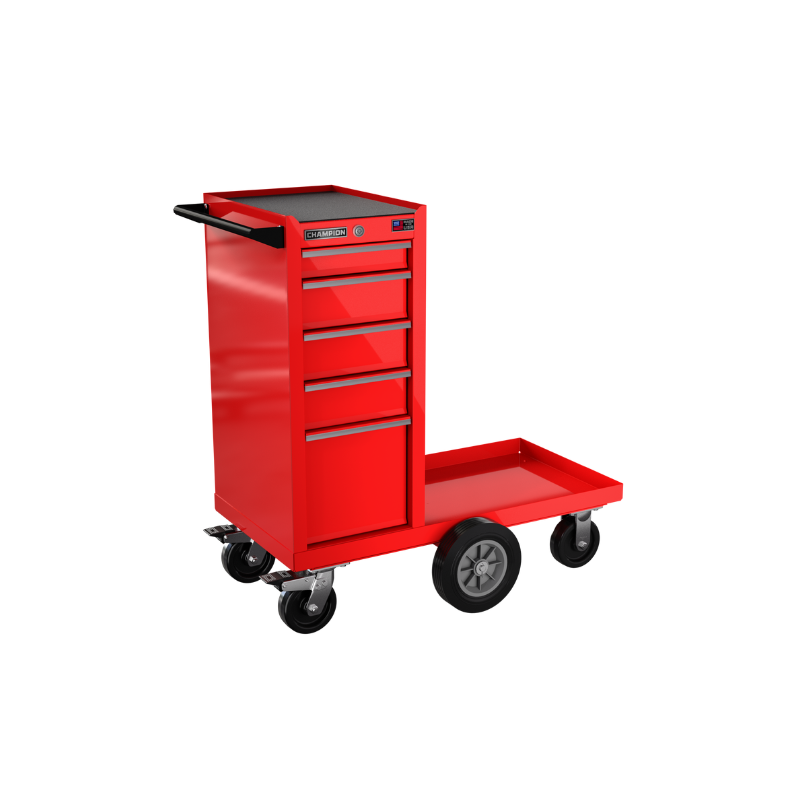 Champion Tool Storage FMP1505LMC-RD 5-Drawer Standard Depth 41" FMPRO Maintenance Locker Cab | 41"W x 45"H x 20"D, Gloss Red