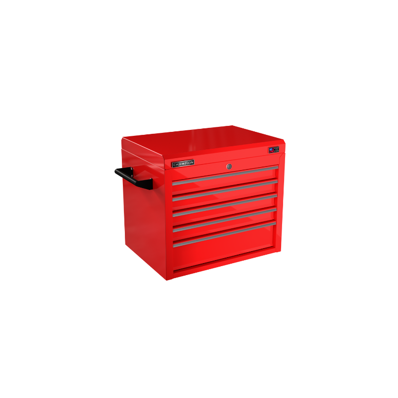 Champion Tool Storage FMP2705TC-RD 5-Drawer Standard Depth 27" FMPRO Top Chest | 27"W x 23"H x 20"D, Gloss Red