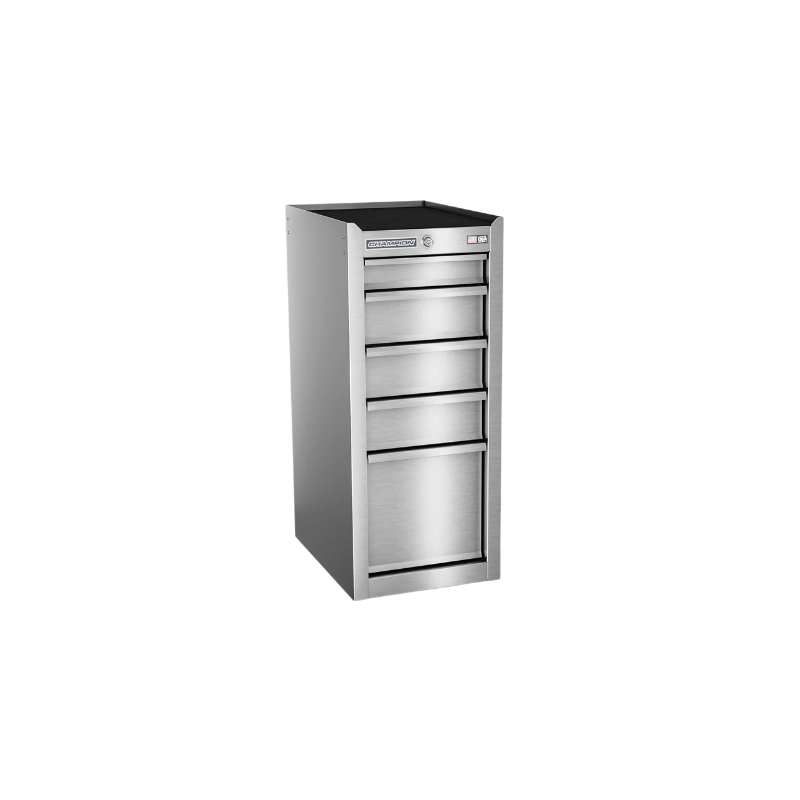 Champion Tool Storage FMPS1505SL 5-Drawer Standard Depth 15" FMPRO SST Side Locker | 15"W x 35"H x 20"D, Stainless