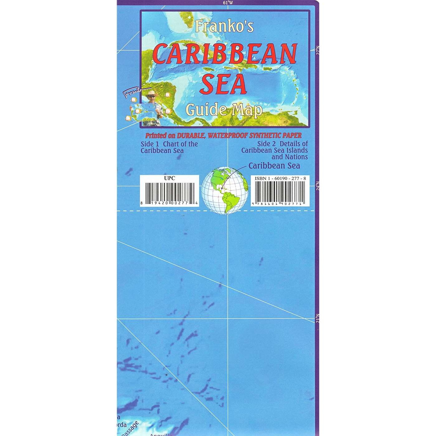 Paradise Clay FRM011 Caribbean Sea Guide Map