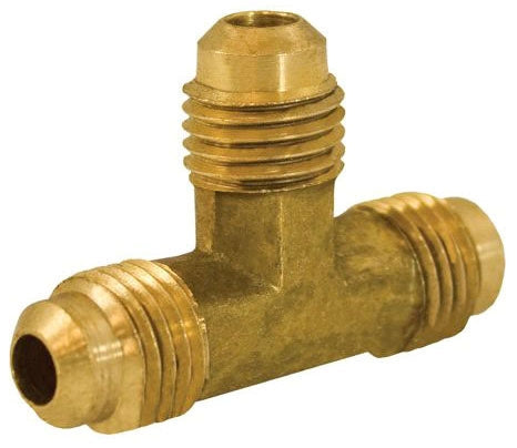 Jones Stephens F40120 5/8" x 5/8" x 1/2" Brass Flare Reducing Tee