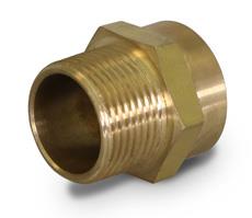Everflow G35-3434-NL 3/4" FH x 3/4" MIP ADAPTER LEAD FREE BRASS GARDEN HOSE FITTING
