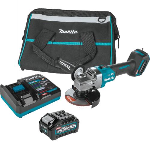Makita GAG01M1 40V max XGT® Brushless Cordless 4‘1/2 / 5" Angle Grinder Kit, with Electric Brake (4.0Ah)