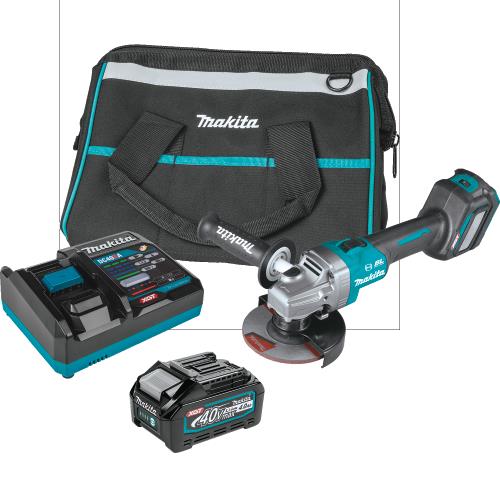 Makita GAG04M1 40V max XGT® Brushless Cordless 4‘1/2 / 5" Angle Grinder Kit, with Electric Brake, AWS® Capable (4.0Ah)