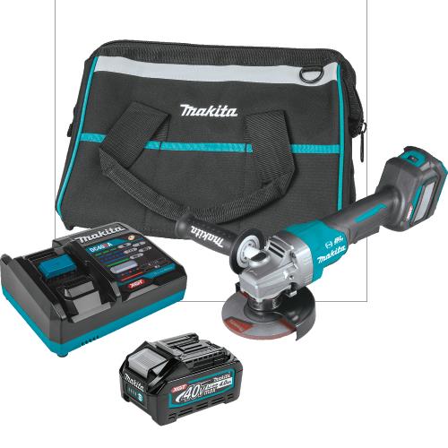 Makita GAG06M1 40V max XGT® Brushless Cordless 4‘1/2 / 5" Paddle Switch Angle Grinder Kit, with Electric Brake, AWS® Capable (4.0Ah)