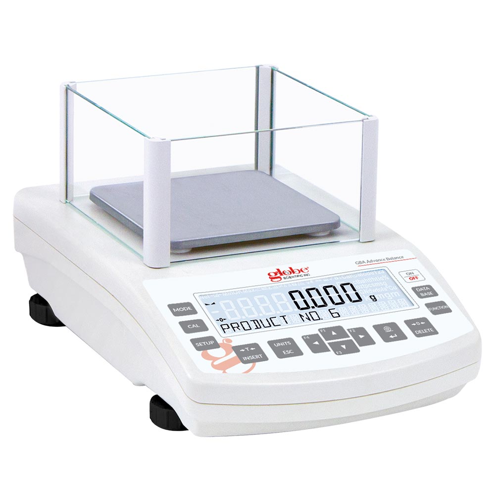 Globe Scientific GBA-603C Balance Precision 600g x 1mg Internal Calibration 100-240V 50-60Hz Rechargeable Internal Battery