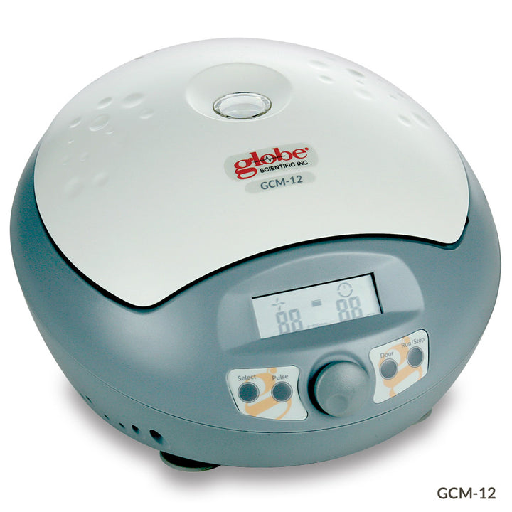 Globe Scientific GCM-12 Centrifuge Micro 12-Place High Speed 120v - 240v 50/60Hz US UK EU Plugs (Includes 12-Place Rotor for 1.5mL and 2.0mL Microcentrifuge Tubes)