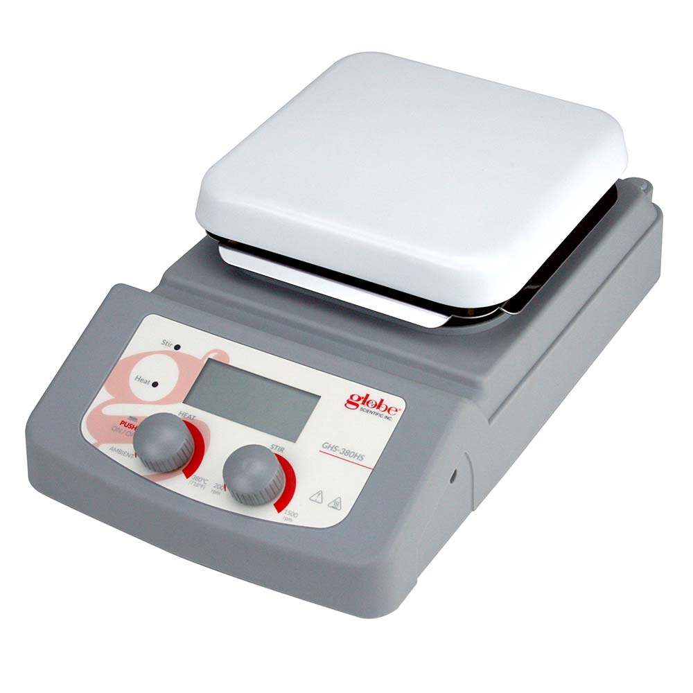 Globe Scientific GHS-380HS-UK-EU Hotplate Stirrer Digital 380C Maximum Temperature 5.5 x 5.5