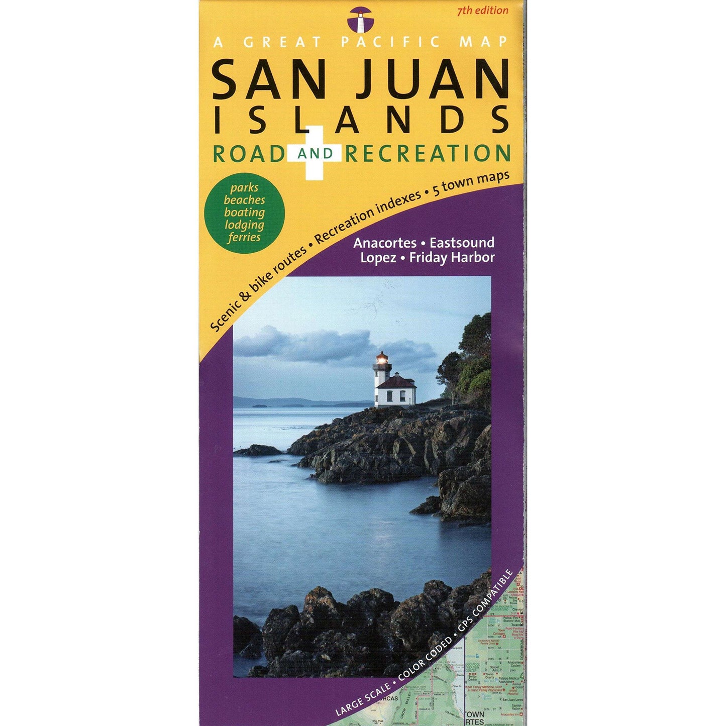 Paradise Clay GPR028 San Juan Islands Road & Recreation Map