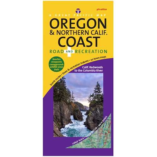 Paradise Clay GPR030 Oregon & Northern California Coast Road & Recreation 9th Ed. - Map