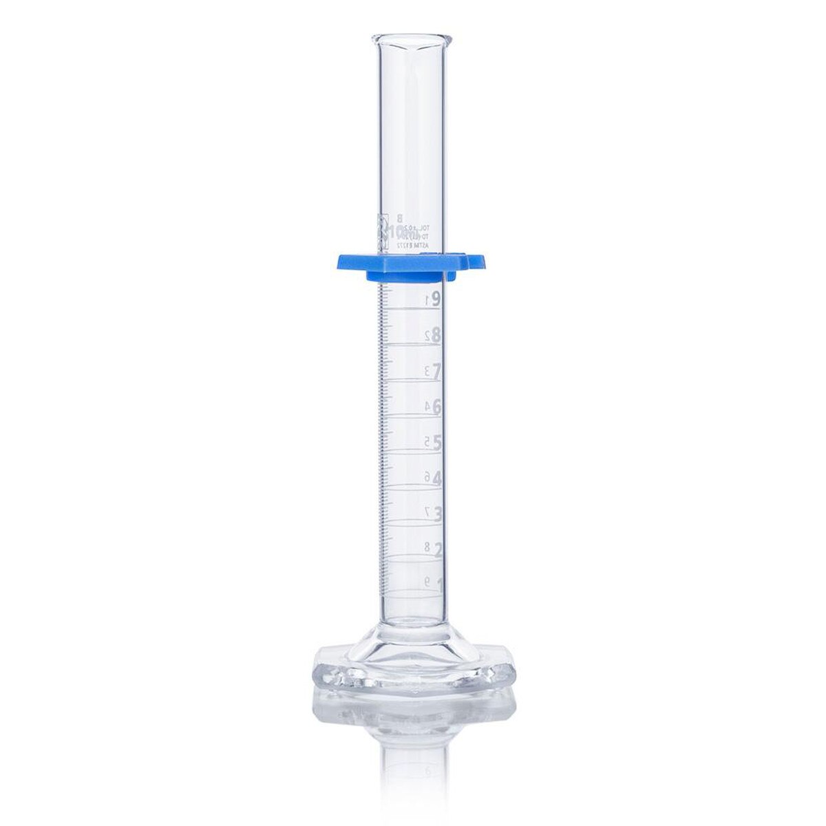 Globe Scientific 8330010 Cylinder Graduated Globe Glass 10mL Class B To Deliver (TD) Dual Grads ASTM E1272 4/Box
