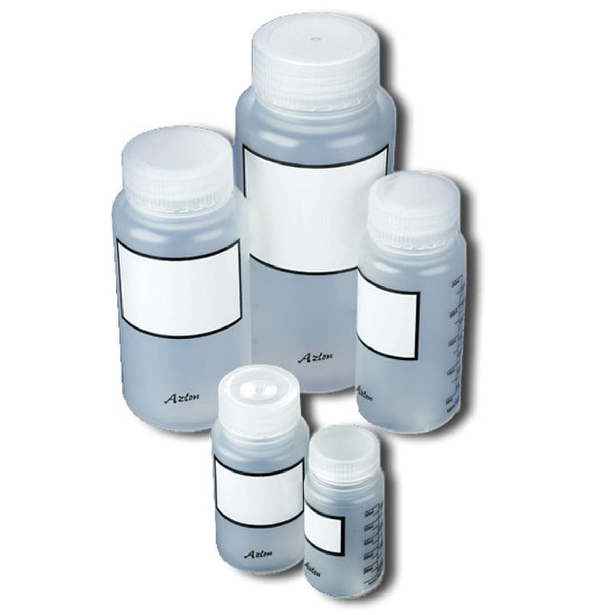 Globe Scientific BWP0250PGRAD Bottle wide mouth 250mL PP graduated round PP screwcap