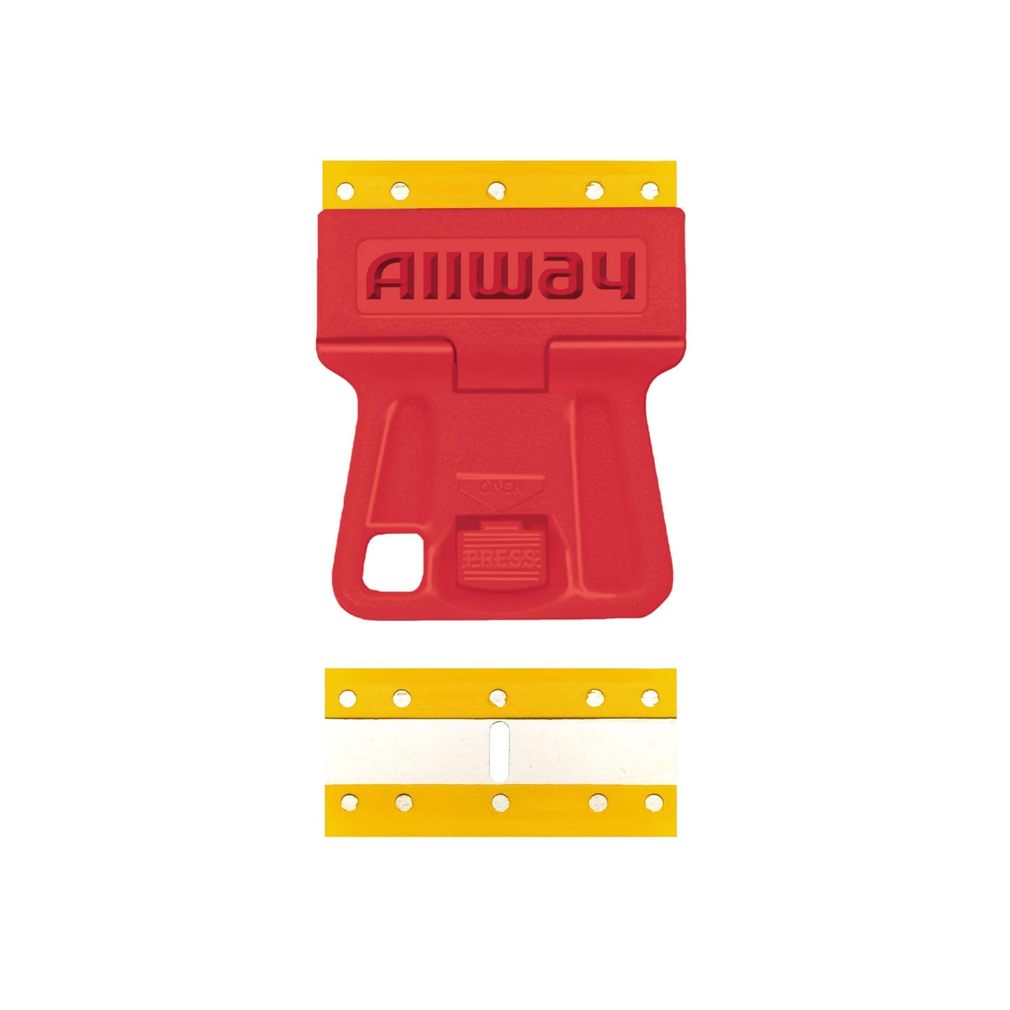 Allway GSMP5 Mini Glass Scraper, 5 Steel-Core Plastic Blades