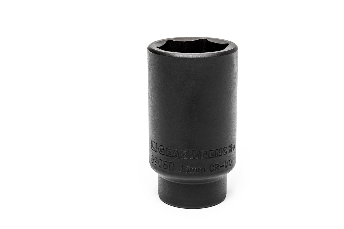 Gearwrench 3908D 1/2" Drive 6 Point Deep Axle Nut Socket GM 35mm