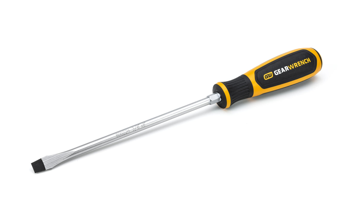 Gearwrench 80022 3/8" x 8" Slotted Dual Material Screwdriver