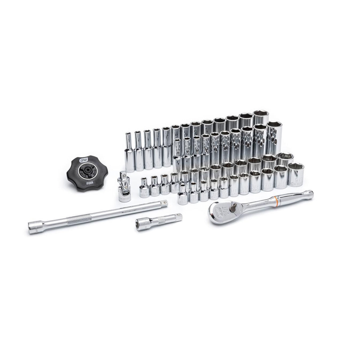 Gearwrench 80300 51 Piece 1/4" Drive 6 Point Standard and Deep SAE/Metric Mechanics Tool Set