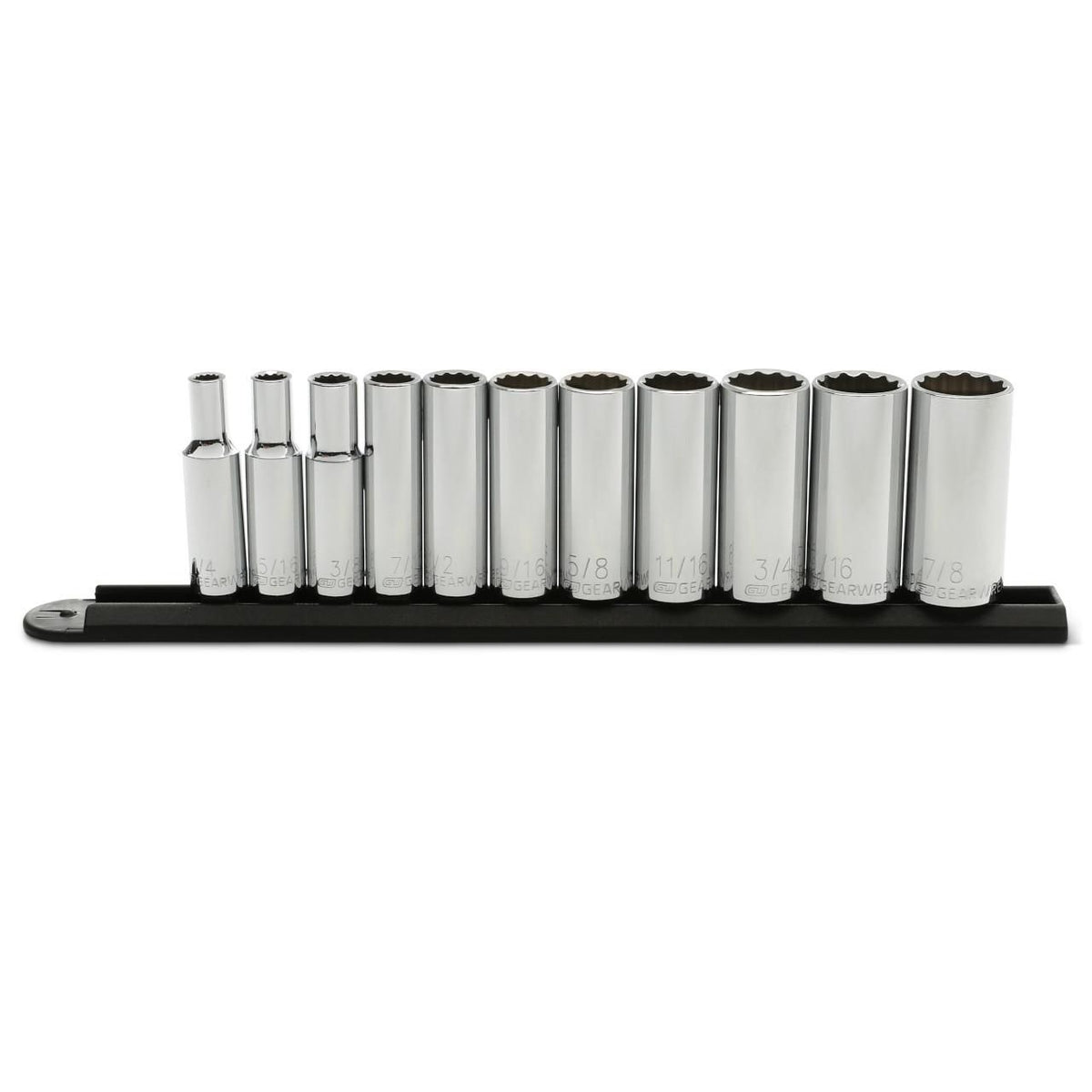 Gearwrench 80563 11 Piece 3/8" Drive 12 Point Deep SAE Socket Set