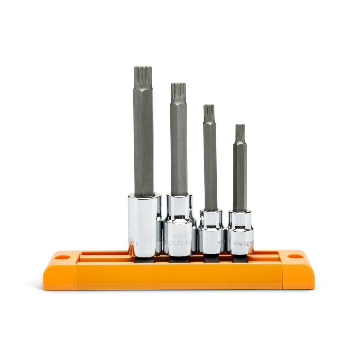Gearwrench 80572 4 Piece 3/8" & 1/2" Drive Extra Long Triple Square Bit Metric Socket Set