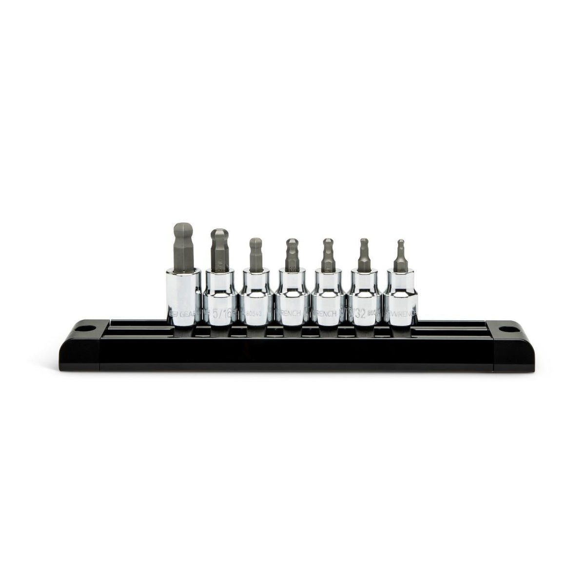 Gearwrench 80586 7 Piece 3/8" Drive Ball End Hex Bit SAE Socket Set