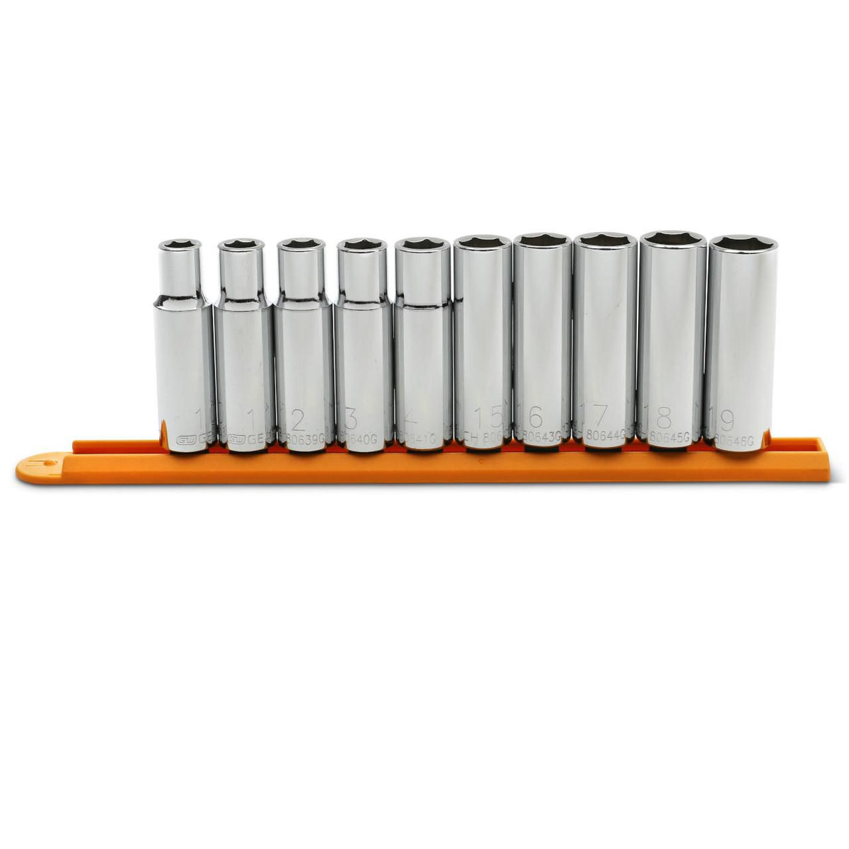 Gearwrench 80704 10 Piece 1/2" Drive 6 Point Deep Metric Socket Set
