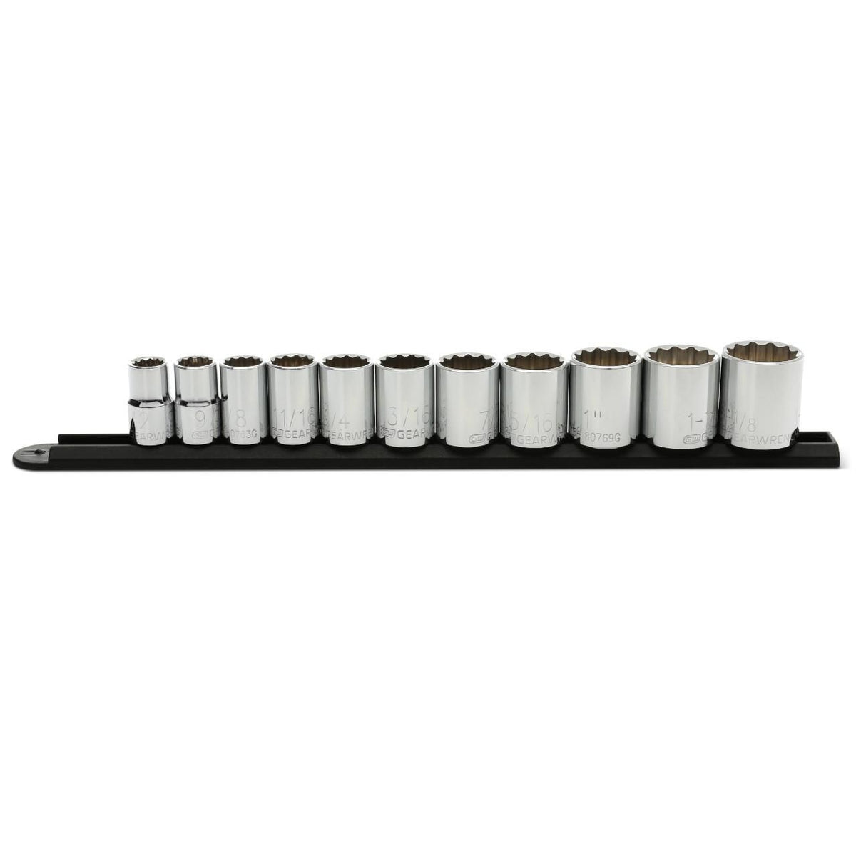 Gearwrench 80711 11 Piece 1/2" Drive 12 Point Standard SAE Socket Set