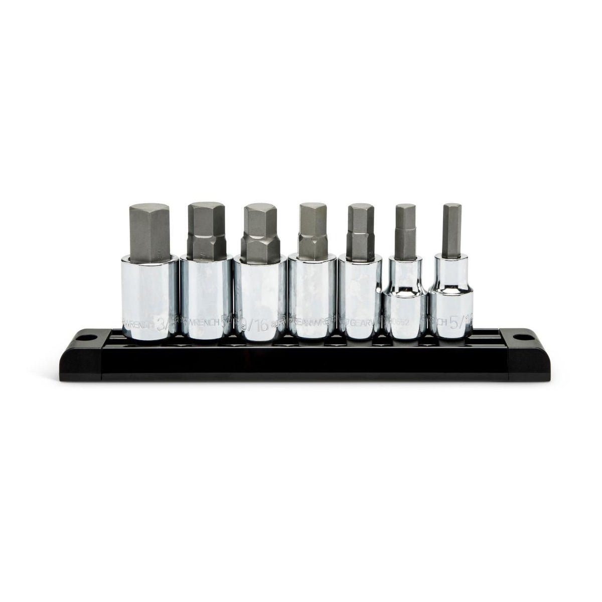 Gearwrench 80721 7 Piece 1/2" Drive Hex Bit SAE Socket Set