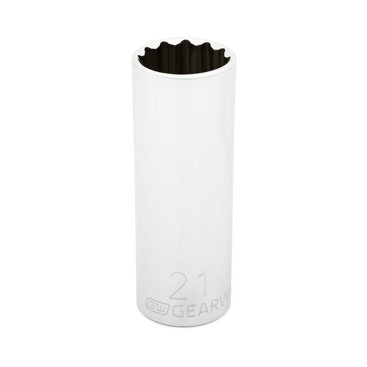 Gearwrench 80818 1/2" Drive 12 Point Deep Metric Socket 21mm