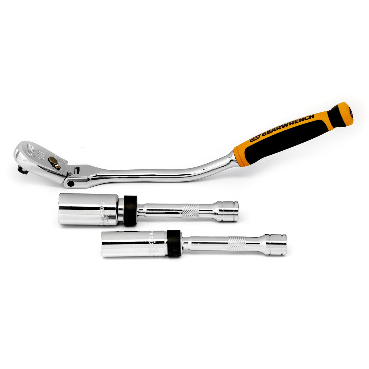 Gearwrench 81229T 3 Piece 3/8" Drive 90-Tooth Spark Plug Ratchet Set