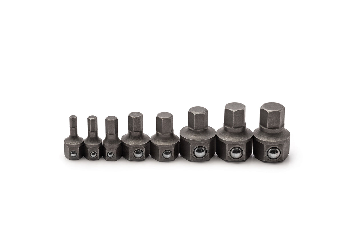 Gearwrench 81550 8 Piece Metric Hex Insert Bit Set for 6 & 12 Point Wrenches