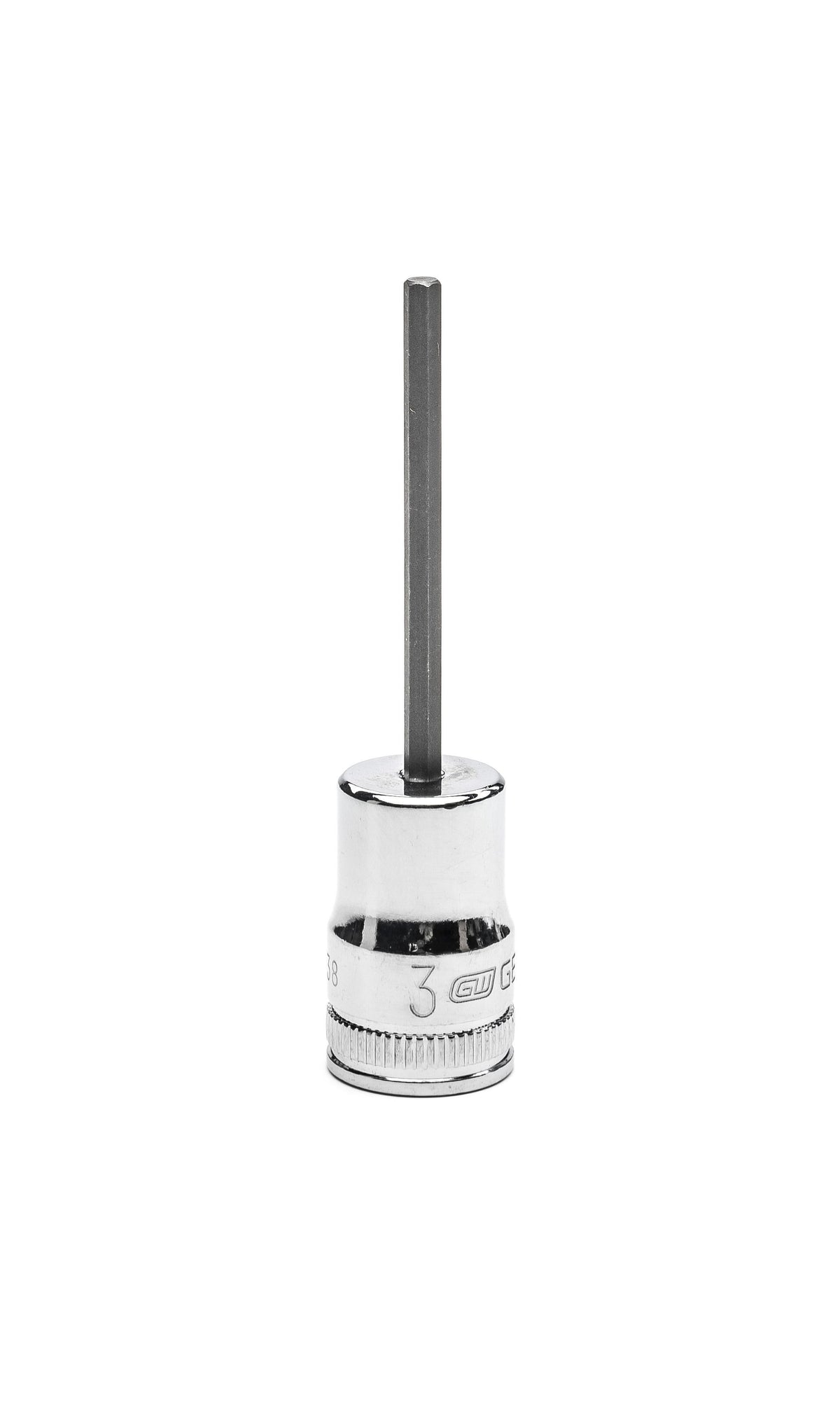 Gearwrench 82538 3/8" Drive Mid Length Hex Bit Metric Socket 3mm