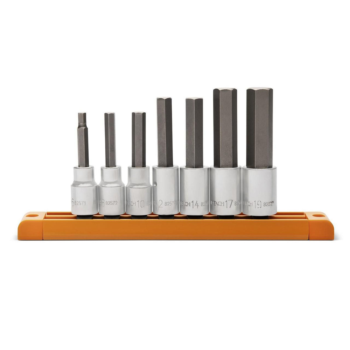 Gearwrench 82586 7 Piece 1/2" Drive Metric Mid Length Hex Bit Socket Set