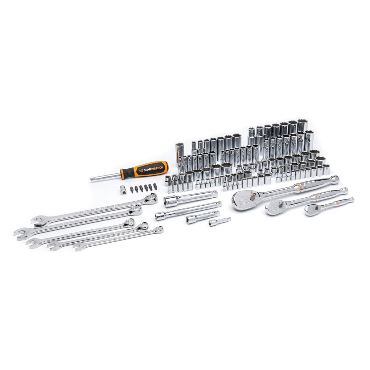 Gearwrench 83001D 118 Piece 1/4", 3/8" & 1/2" Drive 6 & 12 Point Standard and Deep SAE/Metric Mechanics Tool Set