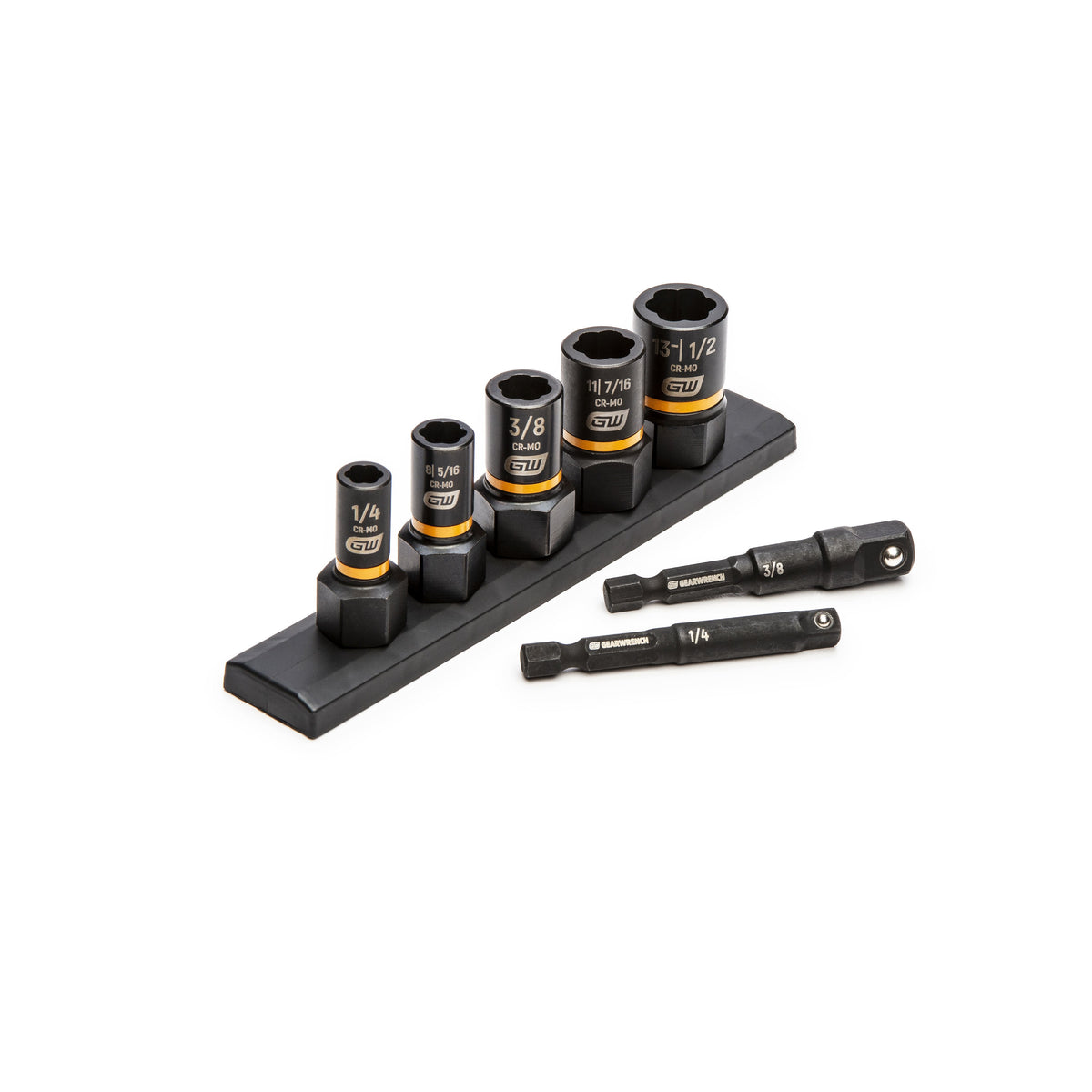 Gearwrench 83911 7 Piece 1/4" & 3/8" Drive SAE Bolt Biter™ Impact Extraction Socket Set