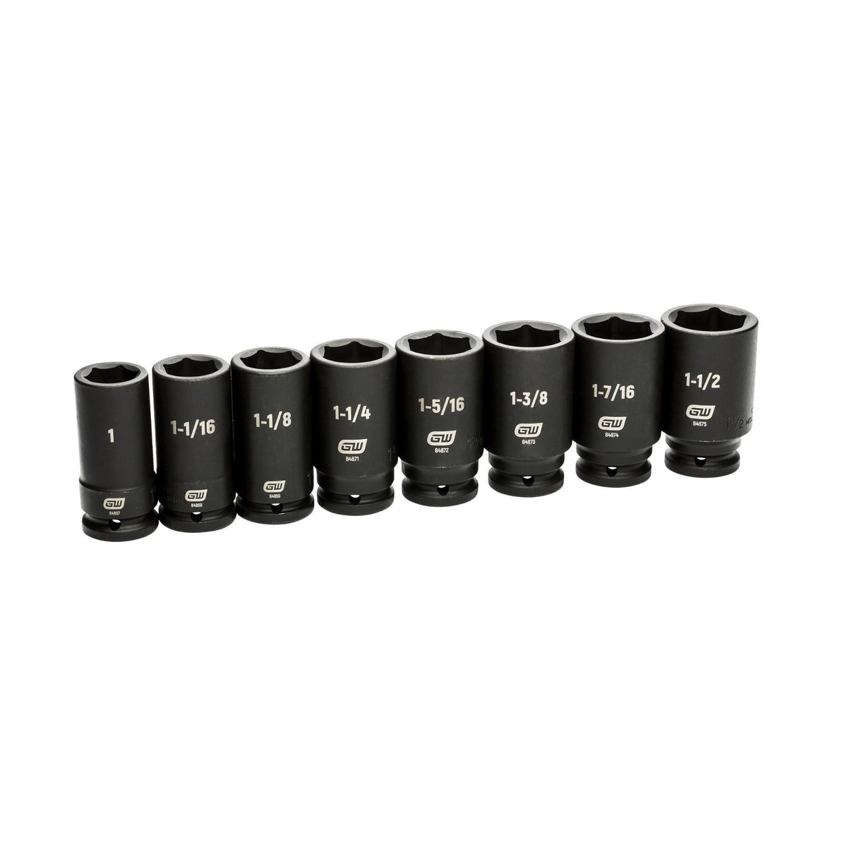 Gearwrench 84036 8 Piece 3/4" Drive 6 Point SAE Deep Impact Socket Set