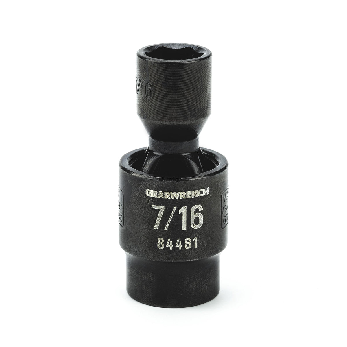 Gearwrench 84481 3/8" Drive 6 Point Standard X-Core™ Pinless Impact Universal SAE Socket 7/16"