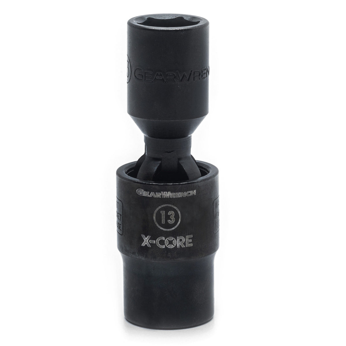 Gearwrench 84723 1/2" Drive 6 Point Standard X-Core™ Pinless Impact Universal Metric Socket 13mm