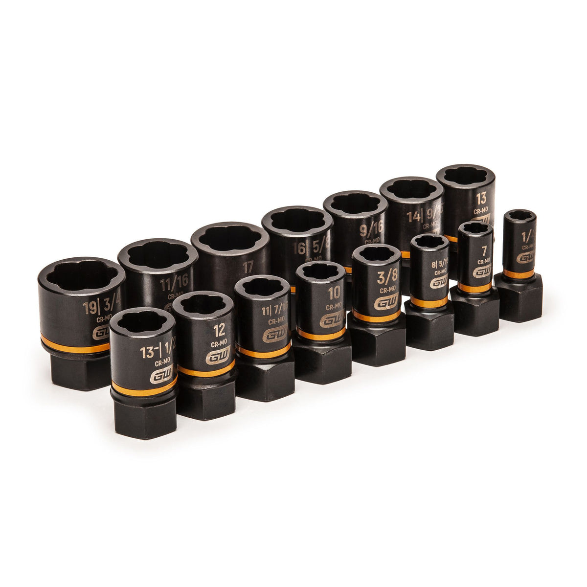 Gearwrench 84783 15 Piece 1/4" & 3/8" Drive Bolt Biter™ Impact Extraction Socket Set
