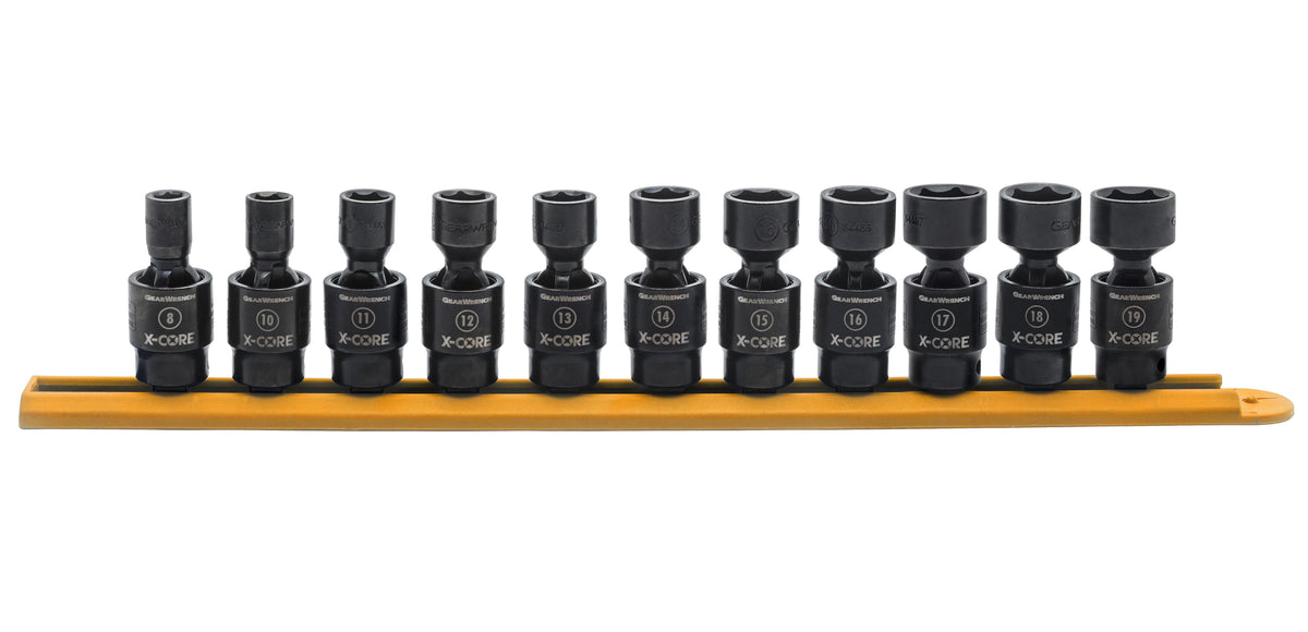 Gearwrench 84975 11 Piece 3/8" Drive 6 Point Standard X-Core™ Pinless Universal Impact Metric Socket Set