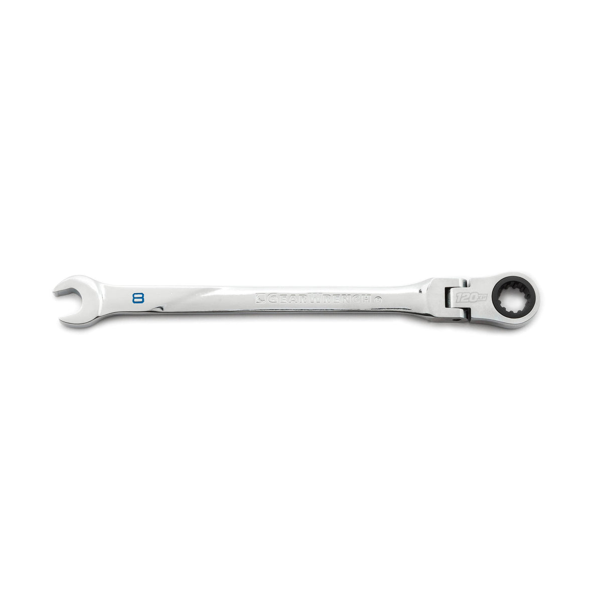 Gearwrench 86208 8mm 120XP™ Universal Spline XL Flex Head Ratcheting Combination Wrench