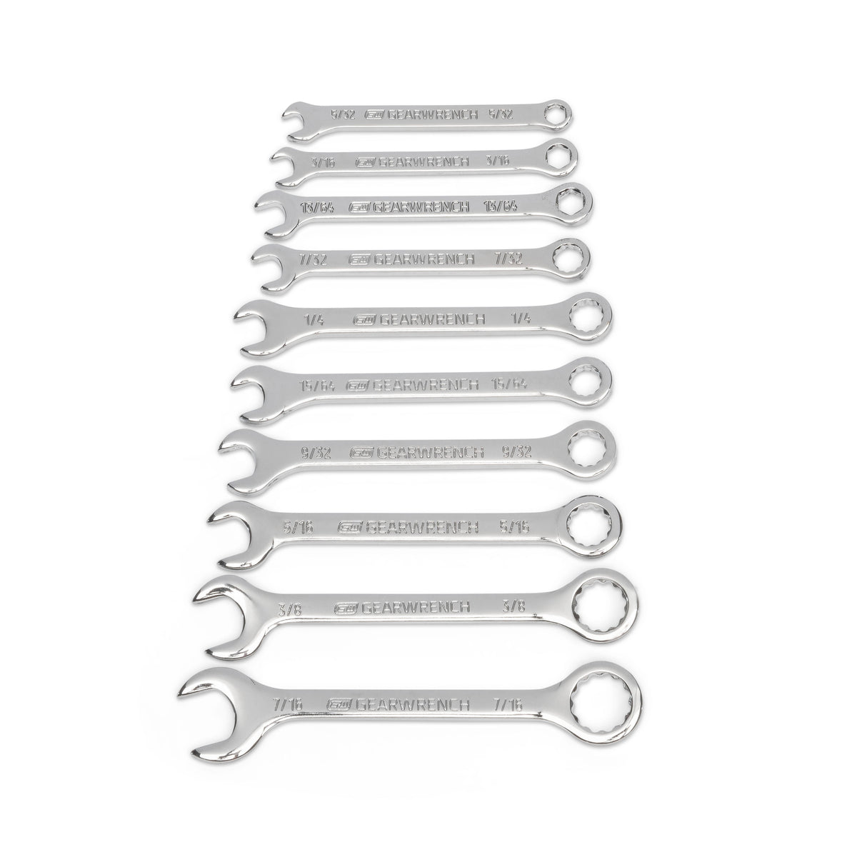 Gearwrench 86560 10 Piece SAE Midget Combination Wrench Set