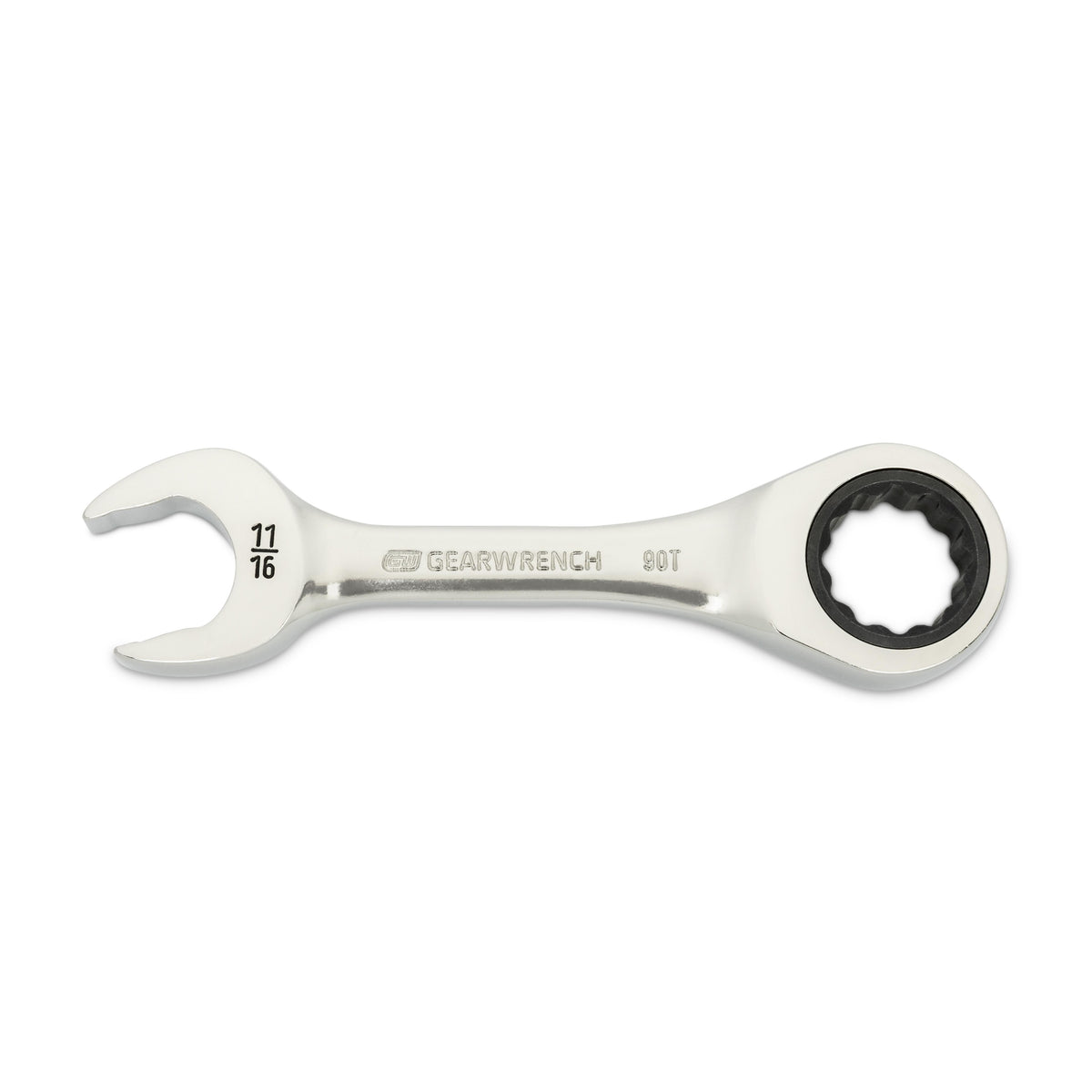 Gearwrench 86856 11/16" 90-Tooth 12 Point Stubby Combination Ratcheting Wrench