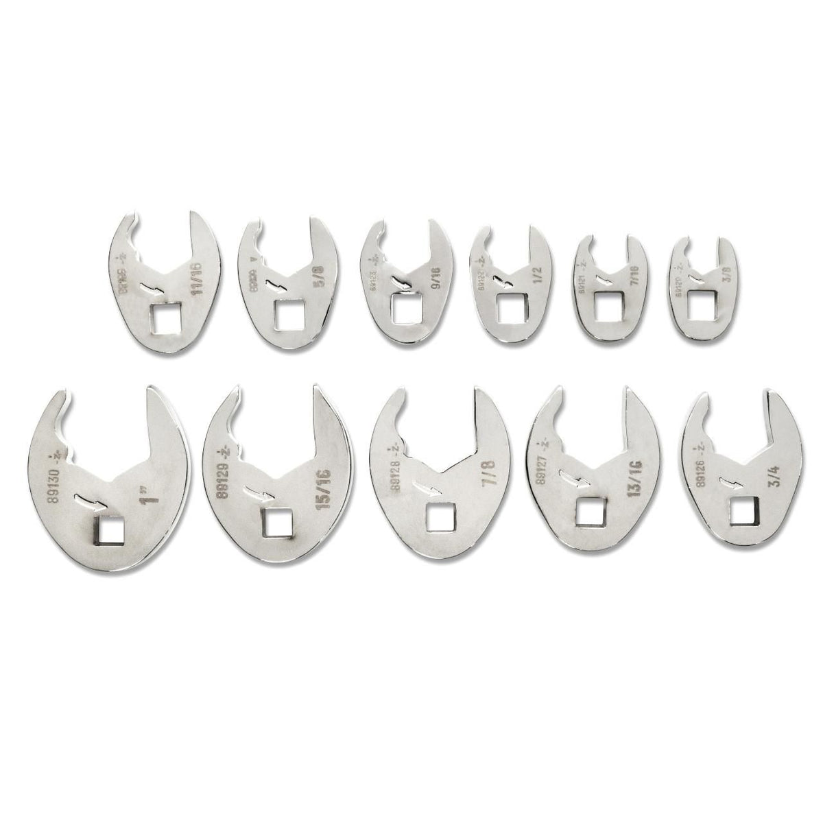 Gearwrench 89118 11 Piece 3/8" Drive Ratcheting Crowfoot SAE Wrench Set