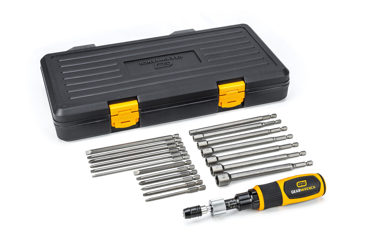 Gearwrench 89620 20 Piece 1/4" Drive Torque Screwdriver Set 10-50 in/lb