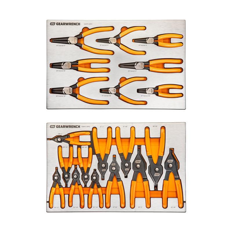 Gearwrench GSXMTSKITC 20 Piece Snap Ring Pliers Sets in Premium Foam Trays