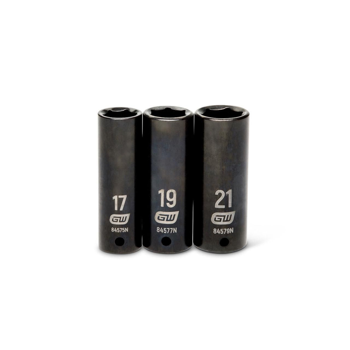Gearwrench GWI12DMS3 3 Piece 1/2" Drive 6 Point Metric Deep Impact Socket Set