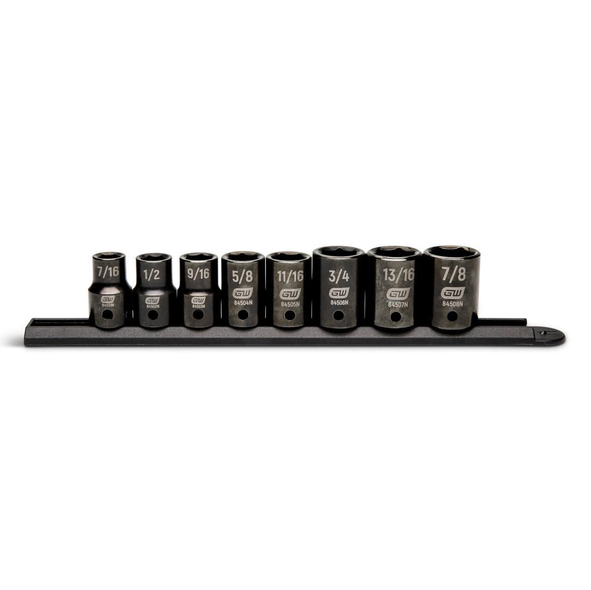 Gearwrench GWI12SS8 8 Piece 1/2" Drive 6 Point SAE Standard Impact Socket Set
