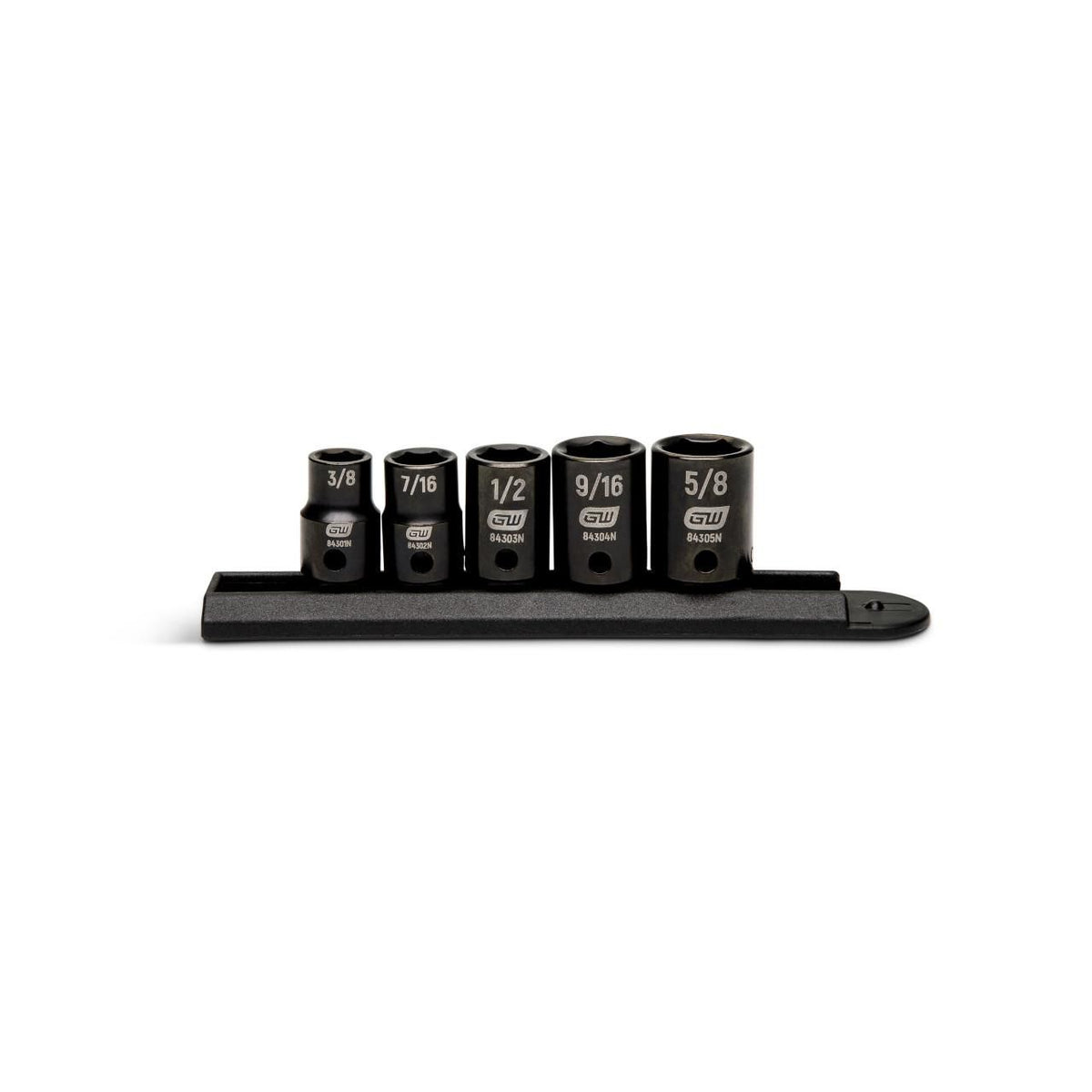 Gearwrench GWI38SS5 5 Piece 3/8" Drive 6 Point SAE Standard Impact Socket Set