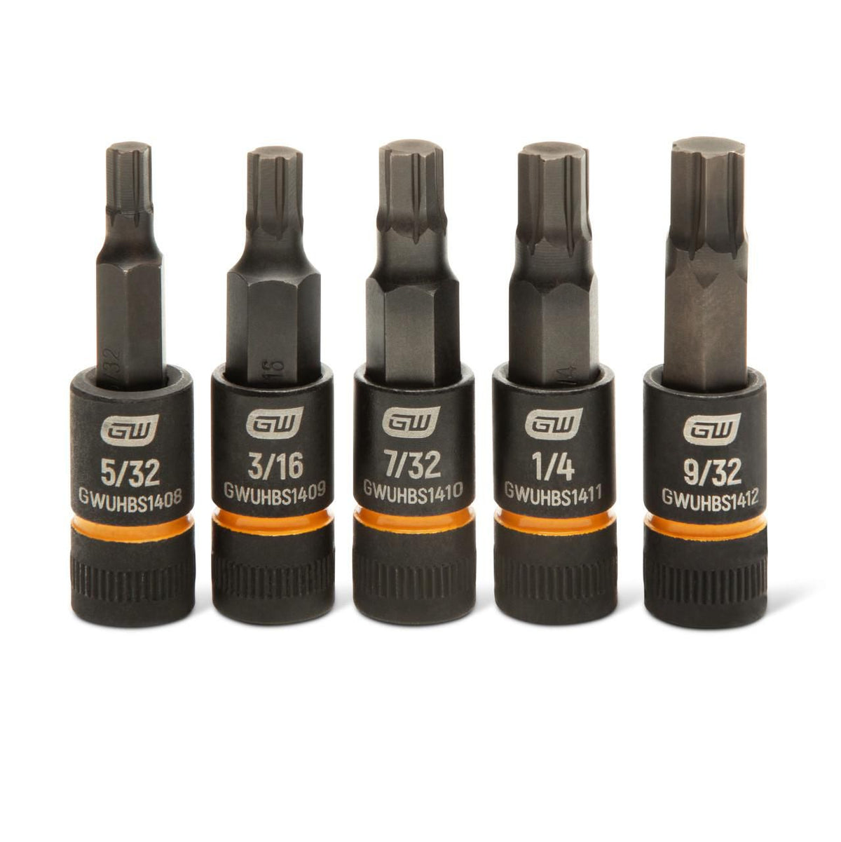 Gearwrench GWUHBSS2 5 Piece 1/4" Drive SAE Impact Bi-directional Hex Bit Socket Set