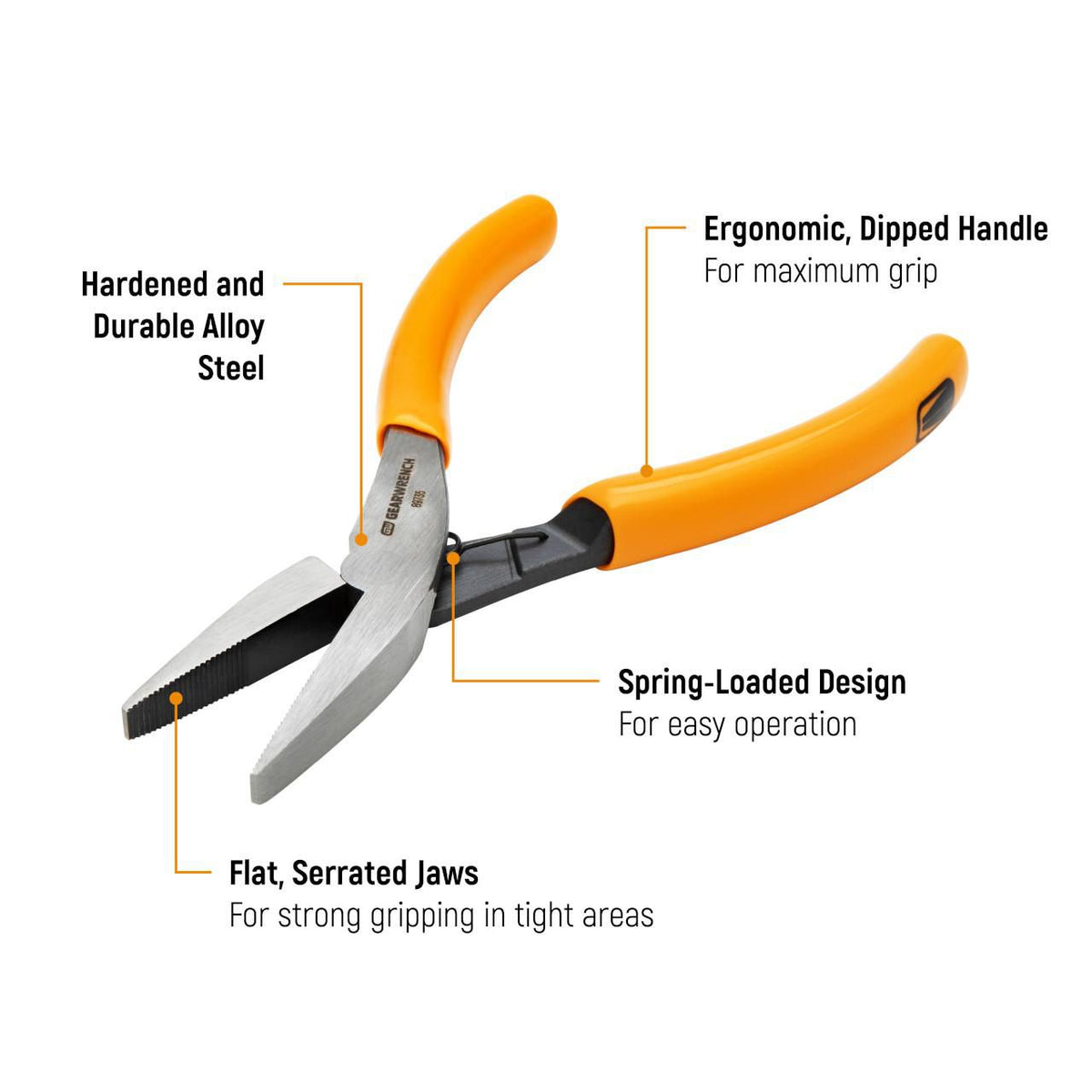 Gearwrench 89735 5-1/2" Precision Mini Flat Nose Plier