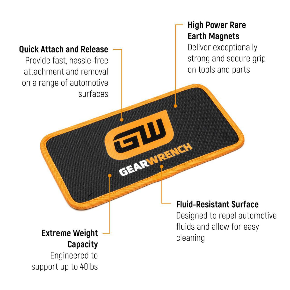 Gearwrench GWMAGMAT126 12" X 6" High Strength Magnetic Tool Mat